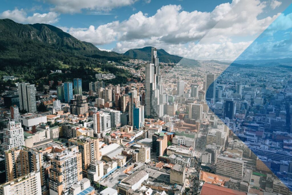 Stock image of Bogota to accompany article on alternatives to hiring US tech workers.