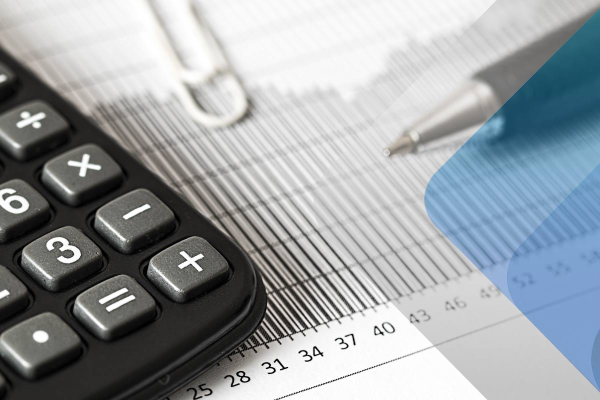 Stock image of calculations to accompany article on payroll outsourcing