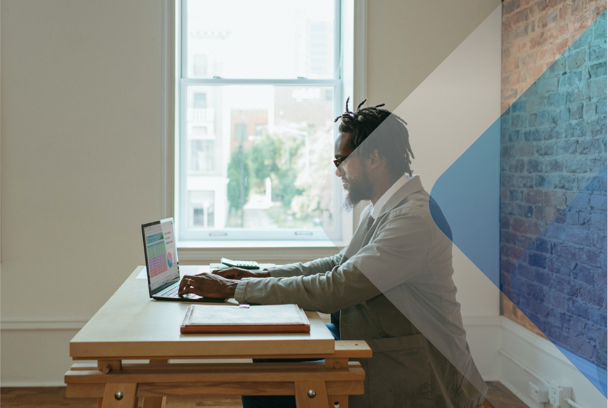 Stock image of a professional doing remote work to accompany article on employer of record vs PEO.