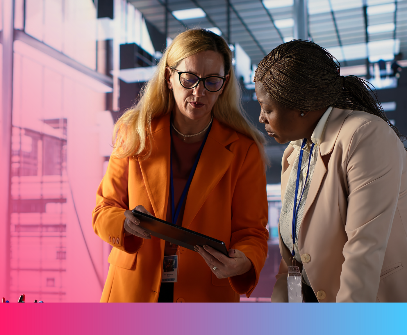 Business professionals discussing international expansion opportunities in a modern office setting