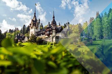 Photo of Peles Castle in the Carpathians to illustrate article on EOR in Romania. Photo by Majkl velner on Unsplash.