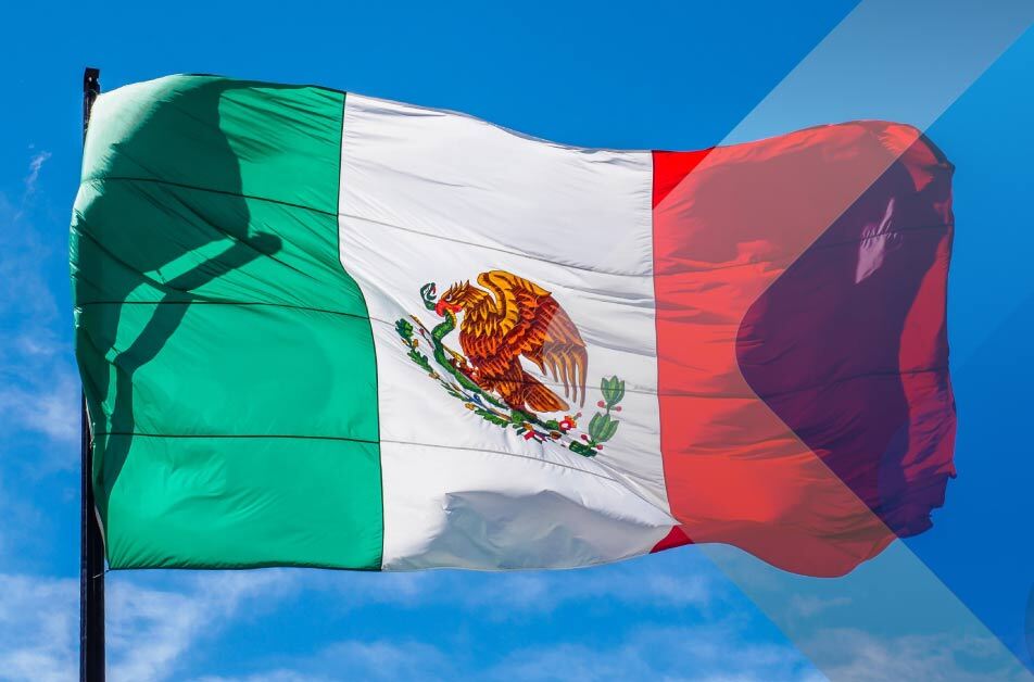 Stock photo flag of Mexico to accompany article on payroll services in Mexico