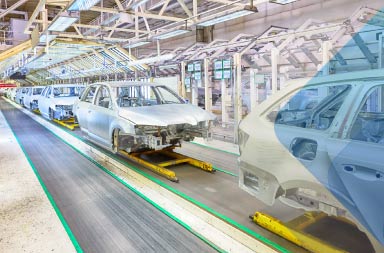 Imagen de fábrica de automotriz para acompañar un artículo sobre servicios de EOR para fabricantes de automóviles