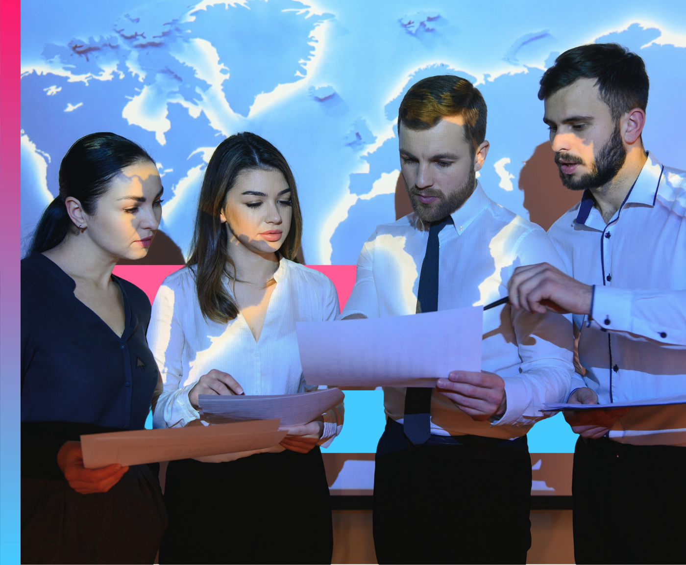 Global professionals collaborating remotely across Latin America, representing how companies scale efficiently by hiring LATAM talent through Serviap Global.