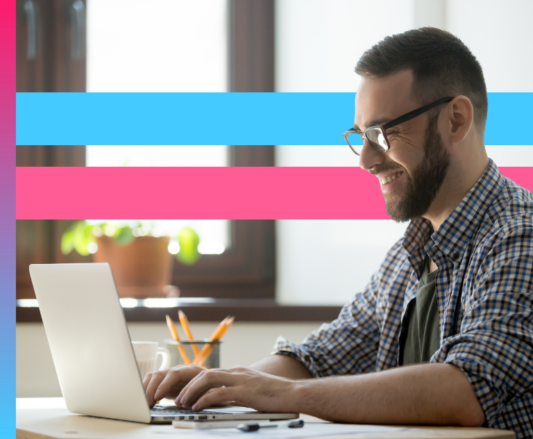 Professional working remotely as part of an international recruitment and staff selection strategy